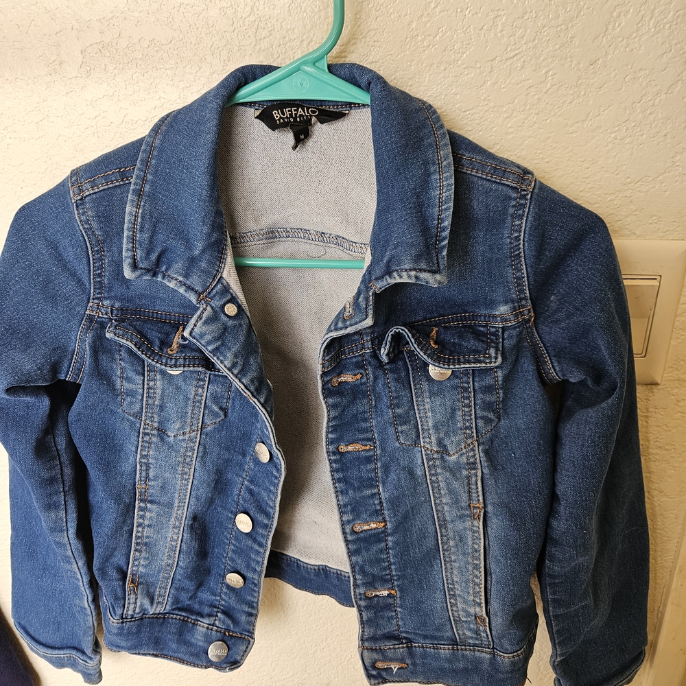 Buffalo David Bitton Jr Blue Denim Jacket Size Md. Button Up